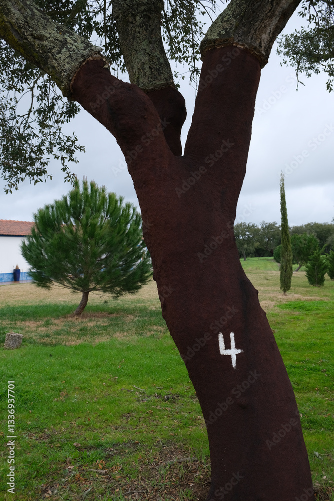 cortiça alentejo portugal quinta faenda arvore número 4