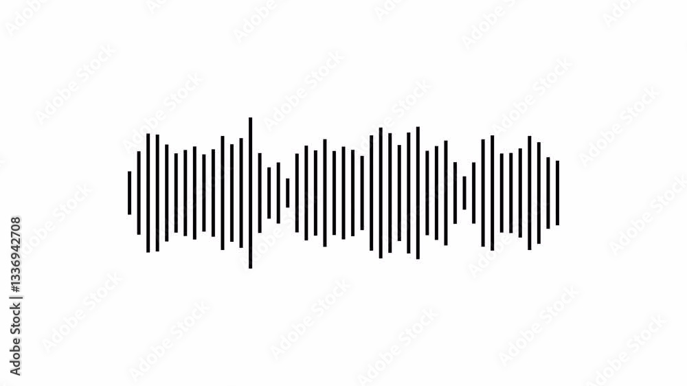 line audio wave visualization on a transparent background, audio waveform spectrum animation, line digital minimalist sound wave animation, Audio Equalizer Background Animation with alpha channel. line audio wave visualization on a transparent background, audio waveform spectrum animation, line digital minimalist sound wave animation, Audio Equalizer Background Animation with alpha channel.