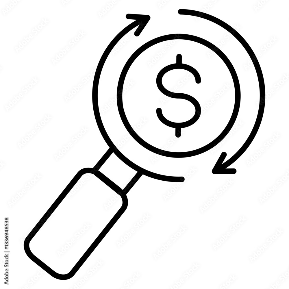 Valuation Outline Icon Valuation Outline Icon