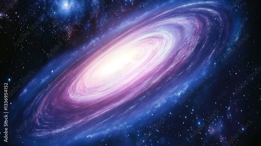 Fototapeta premium Exploring Cosmic Wonders A Vast Landscape of Swirling Galaxies in the Universe