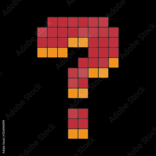 Question Mark 8 Bit Pixel