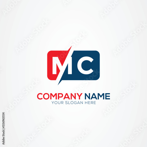 MC or CM Creative Modern Letters Logo Design Element