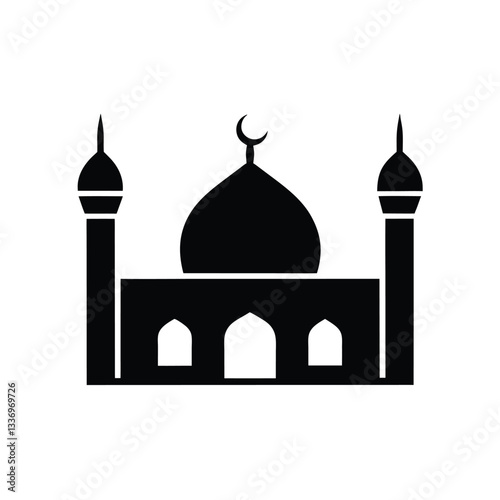 masjid vector illustration