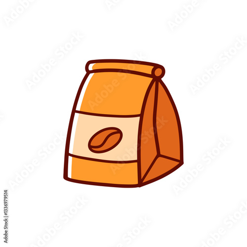 Paper bag of coffee