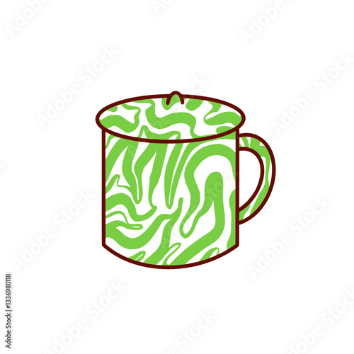 abstract green cup