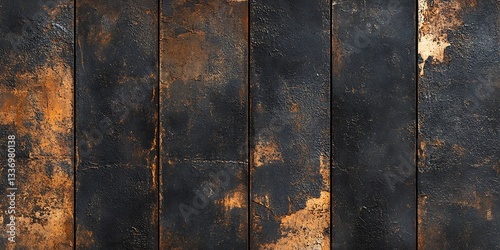 Obraz na płótnie Rustic dark wood plank background texture w salonie