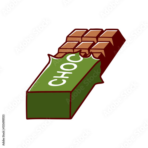 Illustration of chocolate bar 