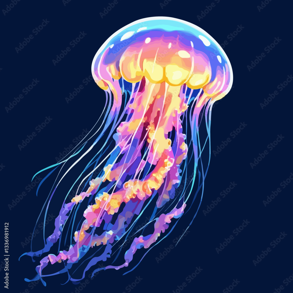 Obraz premium Jellyfish illustration