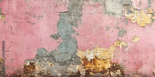 Weathered pink wall texture.  Urban decay