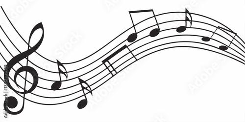 vector illustration of a musical notes