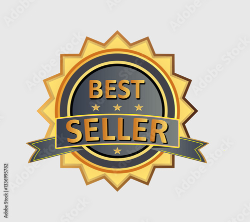 satisfaction guaranteed badge, golden label with ribbon
