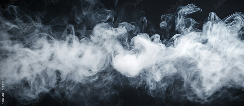 White smoke swirls on black (1)
