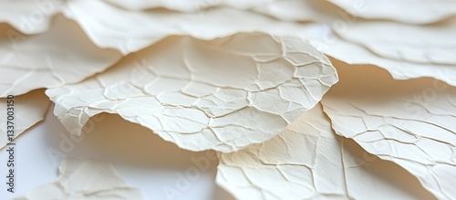 Obraz na płótnie Textured white petals, close-up view w salonie