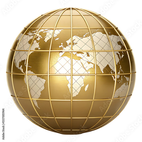 Golden globe, world map, global business, international