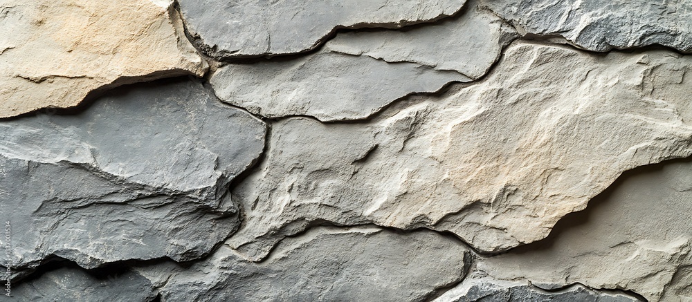Gray and beige stone wall texture