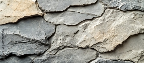 Obraz na płótnie Gray and beige stone wall texture w salonie