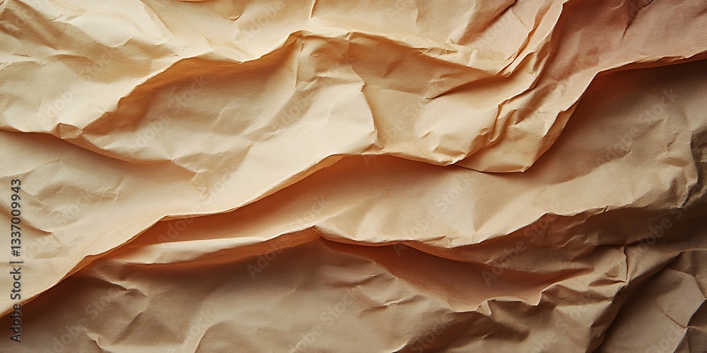 Crumpled Peach Paper Texture
