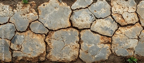 Obraz na płótnie Cracked earth ground texture. Dry soil w salonie