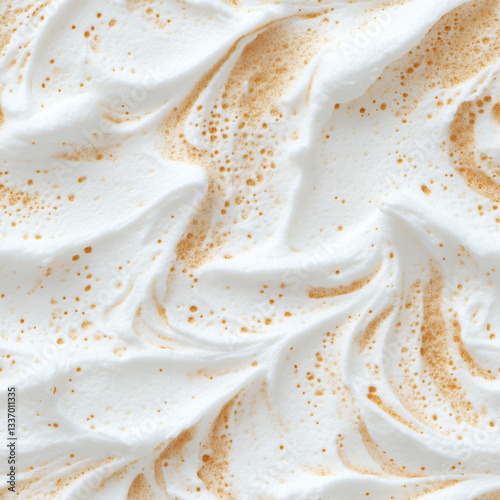Seamless toasted meringue swirl pattern with golden caramelized