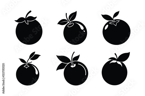 Huckleberry – Gaylussacia spp. silhouette vector illustration