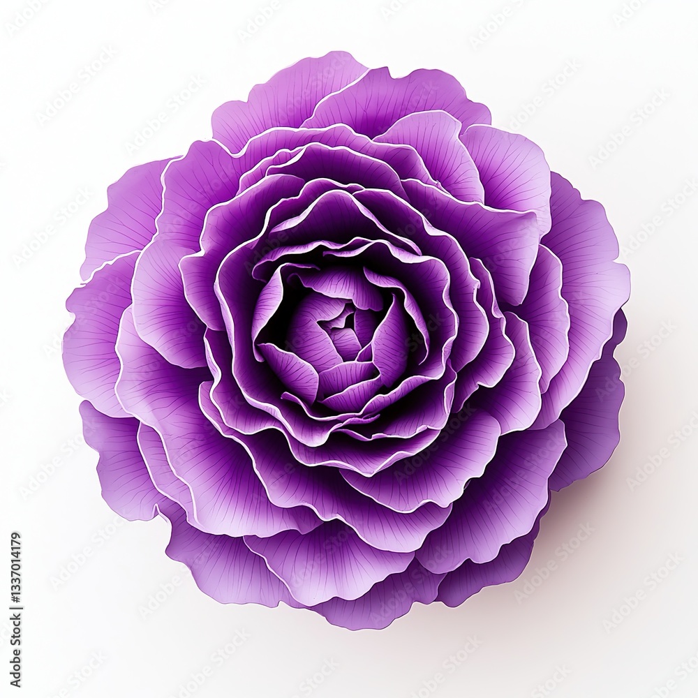 Obraz premium A purple flower on a white background