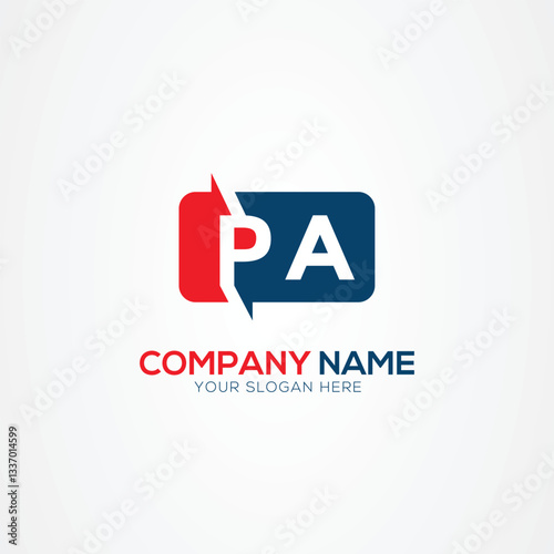 PA or AP Creative Modern Letters Logo Design Element