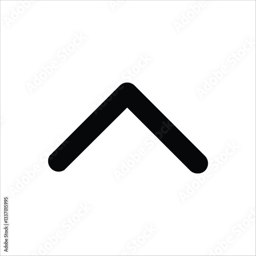 A clean and minimalist up arrow icon, commonly used to indicate upward movement, scrolling, or increase.