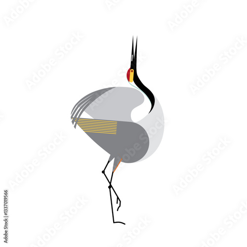 Sandhill crane dance mid century modern design