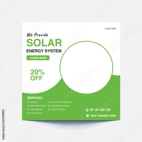 Promoting Social Post For Solar Energy Solutions for a Greener Future – Clean, Renewable Power for Homes and Businesses