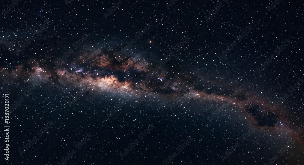 Fototapeta premium The star and galaxy in the night with dark background