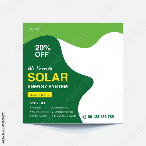 Promoting Social Post For Solar Energy Solutions for a Greener Future – Clean, Renewable Power for Homes and Businesses
