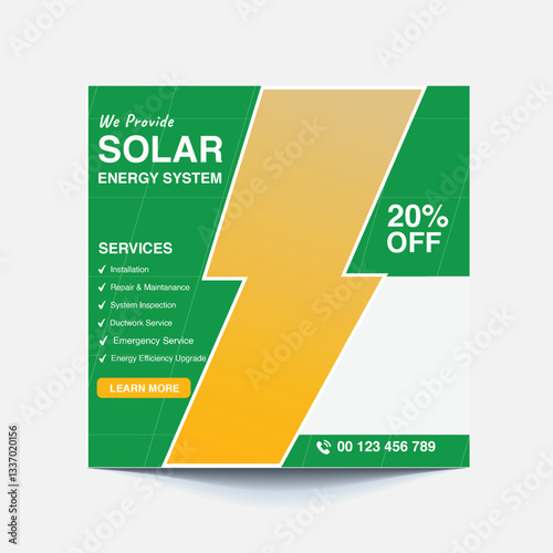Promoting Social Post For Solar Energy Solutions for a Greener Future – Clean, Renewable Power for Homes and Businesses