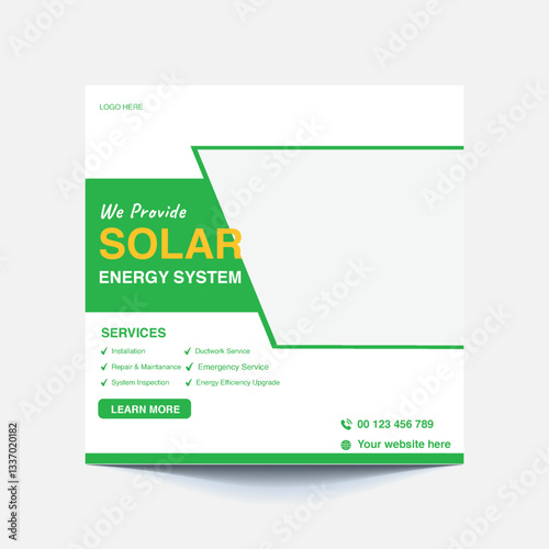 Promoting Social Post For Solar Energy Solutions for a Greener Future – Clean, Renewable Power for Homes and Businesses
