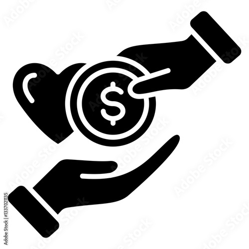 Charity Glyph Icon