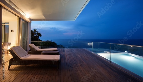 Wallpaper Mural 탁 트인 오션뷰를 감상할 수 있는 현대적인 풀빌라 Torontodigital.ca