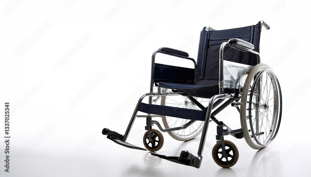 Fototapeta premium Wheelchair on white background