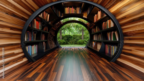 A library where books update themselves with future events