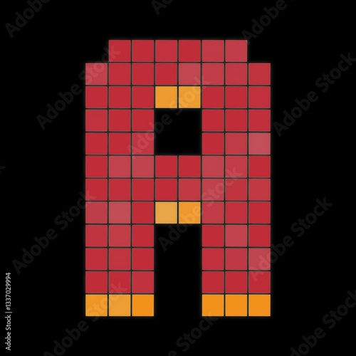 Letter A 8 bit pixel