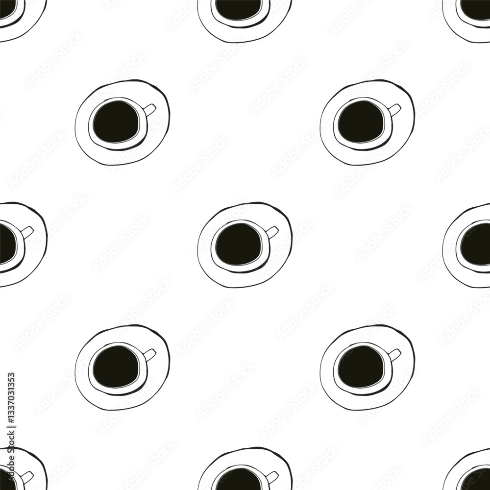 coffee, book and croissant seamless pattern. perfect for your design: textile, poster etc coffee, book and croissant seamless pattern. perfect for your design: textile, poster etc