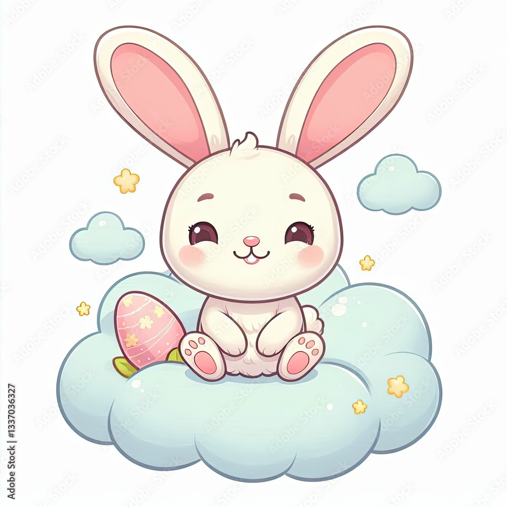 Cute Bunny in a Soft Fantasy Setting Cute Bunny in a Soft Fantasy Setting