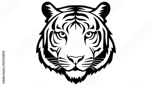 tiger simple shape realistic