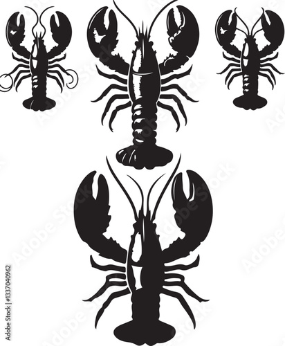Vibrant Lobster in Fresh Seafood Display – High-Quality Stock Image