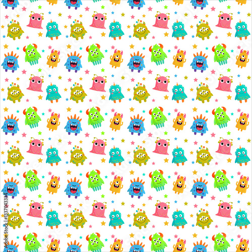 Funny Cartoon Monsters Seamless Pattern – Vector File

Описание:
A playful and colorful seamless pattern featuring funny cartoon monsters. 