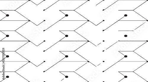 Black and white tileable pattern. Grunge worn damask pattern design. Distressed fabric texture. Overlay texture design. Vector illustration. Eps10.