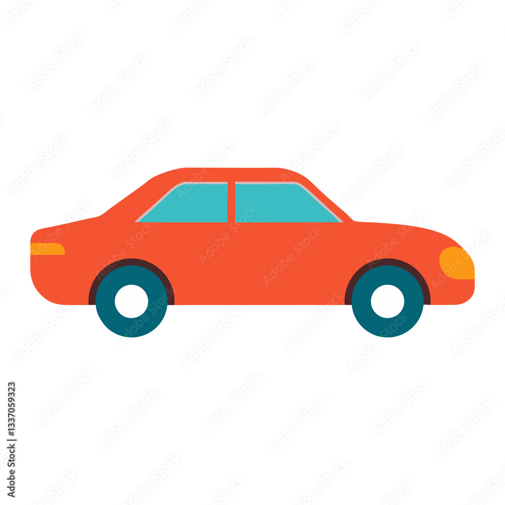 Red car isolated on transparent background Red car isolated on transparent background