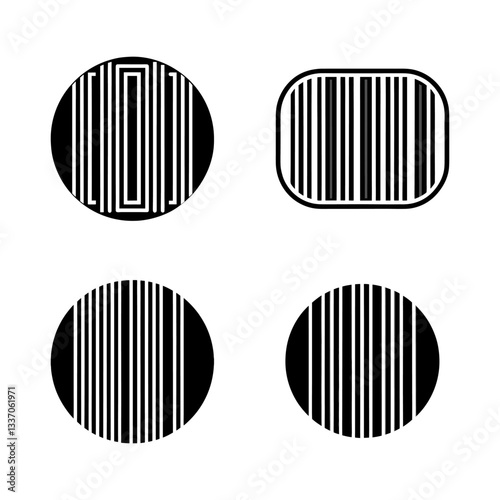 sleek barcode icon. futuristic barcode design. high-tech barcode symbol.