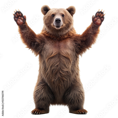 brown bear isolated on white photo