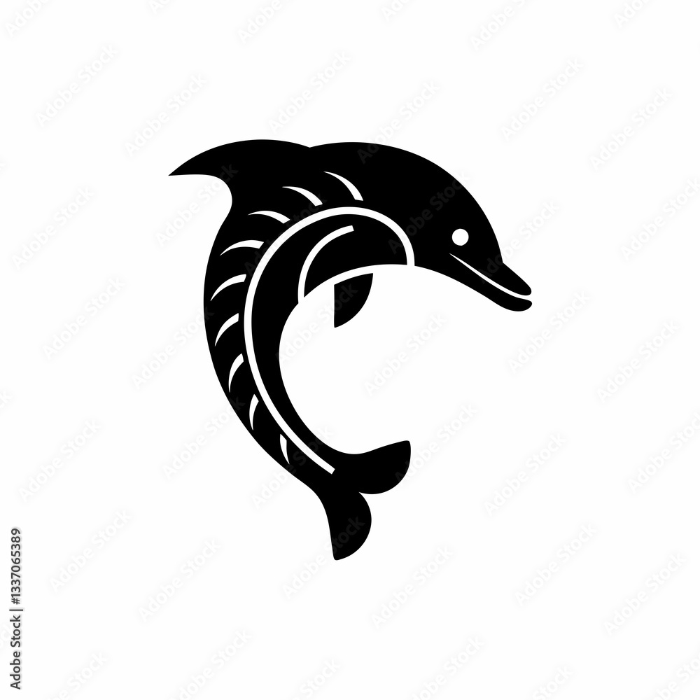 Naklejka premium creative details Dolphin Icon vector illustration