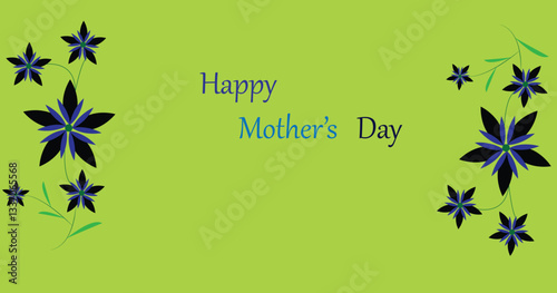 abstract flower background mother's day design vector