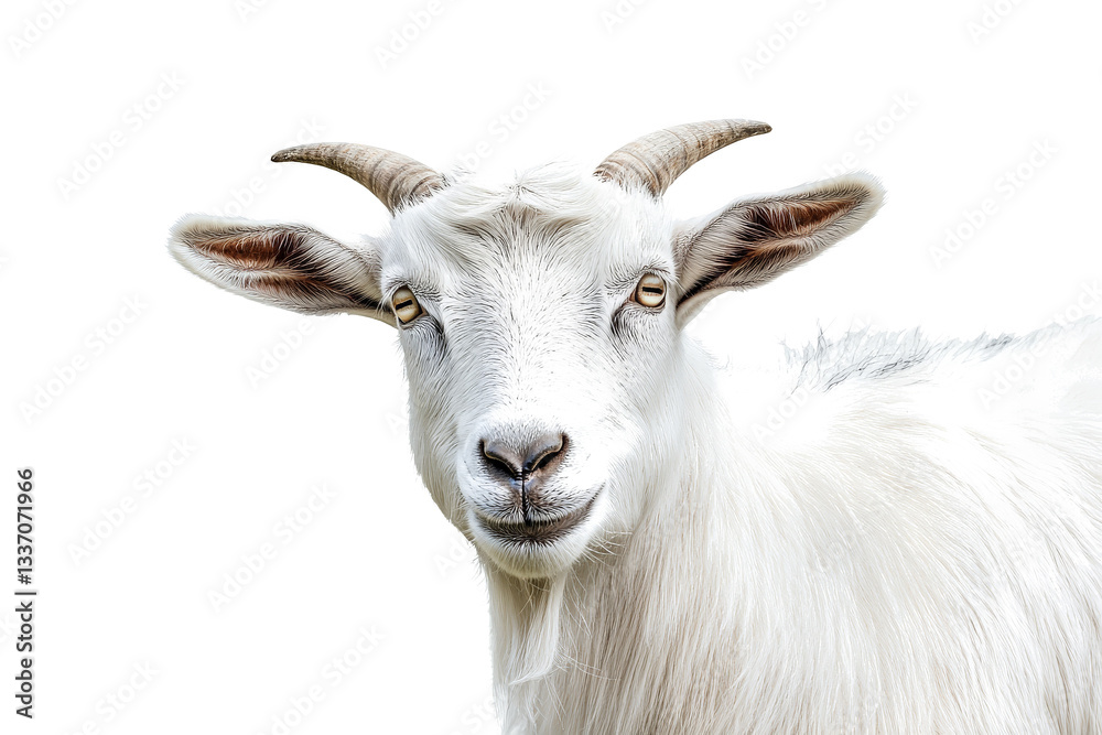 a goat with a white face and long horns cutout image and isolated on transparent background a goat with a white face and long horns cutout image and isolated on transparent background
